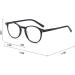 ZENOTTIC Vintage Round Glasses Frame - Retro Clear Lens Nerd Glasses for Men & Women - C3 Black - Stylish & Prescription-Free - Buy Online on SooperMarket.com