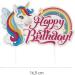 dekora - Cake Decoration Birthday Happy Birthday Cake Topper Unicorn Tesia Made of Paper - 17.5 x 15 cm - Buy Online on SooperMarket.com