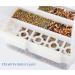 PINVNBY No-Mess Bird Feeder for Parrots - Seed Food Container with Perch - Ideal for Budgerigar, Canary, Cockatiel, Finch, Parakeet, and More - Buy Online on SooperMarket.com