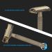 Slip-Resistant Manual Beard Shaver Safety Razor | Durable Gold Beard Cutter Tool for Men - Buy Online on SooperMarket.com