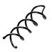 Mini Skater 4Pcs Spiral Hair Pin Spin Twist Set - 1.88 inch Black - Women/Girl DIY Hair Style - Buy Online on SooperMarket.com