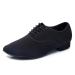 HIPPOSEUS Men's Ballroom Dance Shoes Latin Tango Morden Rumba Social Dance Shoes Low Heel 1",Model M2 7.5 Black(m2)-suede Sole