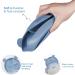 Happy T Baby Silicone Suction Plate with Lid | Toddler Self Feeding Plate | 3 Compartment Divided Dishes | Microwave & Dishwasher Safe | Non-Slip | Unbreakable | Blue - Buy Online on SooperMarket.com