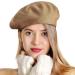 LADYBRO Rhinestone Beret Hat for Women - 2 Layer Wool French Winter Hat (Black/Red/Light Tan) - Floral Pattern - Buy Online on SooperMarket.com