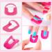 DHWEKU 26PC Nail Polish Template Kit - Reusable Nail Edge Skin Barrier 10 Sizes Nail Art Protection Accessories (Rose Red) - Essential Nail Art Tools for Perfect Manicures - Buy Online on SooperMarket.com