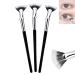 Anjoize, Anjouze Dolly Mascara Fan Brush, Dolly Mascara Fan Brush for Lashes, 120 Folded Fan-shaped Brush Anjoize Eyelash Brush for Beginners Separate and Lengthen Each Lash (Fan Brush-3pcs)