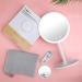Rechargeable Lighted Makeup Mirror with 1X/10X Magnification | 46 LED Lights | 3 Lighting Modes | Touch Screen Dimmable Vanity Mirror | 90 Rotation | Portable Travel Cosmetic Mirror - Buy Online on SooperMarket.com