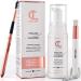 Lash Shampoo Foaming Cleanser & Brush (50ml) | Gentle Foam Wash For Eyelash Extensions | Paraben & Sulfate Free | Eyelid Wash & Makeup/Oil Remover | For Home Care & Beauty Salon Supplies 1.7 Fl Oz (Pack of 1)