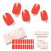 Nailog Nail Wraps 20Pcs Semi Cured Nail Polish Stickers Long -lasting nail wraps for women with soft gel finish nail art strips kit watermelon red