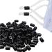 Adjustable Soft Silicone Cord Locks  for Fixed and Removable Masks Cord Rope Locks  Anti-Slip Plugs  Drawstrings Elastic Rope Buckle Accessories(Black-100PCS)