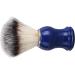 Handmade Shaving Brushes for Men - Blue Handle & Silver Ring | Beauty & Hairdressing Salon Essential - Buy Online on SooperMarket.com