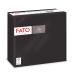 FATO-disposable paper napkins softness and softness pack with 40 napkins size 38x38 folded in 4 2-layer color black 100% pure cellulose paper FSC certified