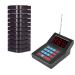 ASHATA Restaurant Paging System Wireless Calling System/Restaurant Call Coaster Pagers/Guest Waiting Pager/Wireless Paging System with 10 Coaster Pager Call Button Keypad Built-in Antenna(Black)