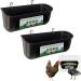 GIISH 2 Pack Chicken Goat Hanging Fence Feeder Black ABS for Deer Duck Dog and Piglets Goose Waterer Trough - Buy Online on SooperMarket.com