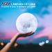 AGM 16-Color LED Moon Lamp with Remote & Touch Control - 3D Printed Night Light for Bedroom Caf & Dining Room | 15 cm | Dimmable Mood Light - Buy Online on SooperMarket.com
