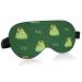 Haskirky Light Blocking Eye Mask Breathable and Adjustable Adult Men and Women Travel on Business Trips Yoga Meditation Light Smooth Comfortable Eye Mask Office Deep Sleep Goodies Frog on Green