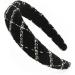 axy HRK8 Wide Headband with Tweed Fabric Padded - Beautiful Headband Hair Accessories (Black) - Buy Online on SooperMarket.com