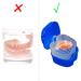 Retainer Case Portable Denture Box Easy-Clean Orthodontic Case Dental Braces Storage for Invisible Aligner False Teeth Container Mouth Guard Case Retainer Cleaner Holder (Dark Blue) - Buy Online on SooperMarket.com