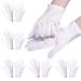 Omjmyy 6 pair white gloves gloves white smoking gloves for women and herre sweatproof nylon gloves White fabric gloves for skin care evening wear cosplay jewelry inspection