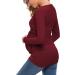 Love2Mi Maternity Nursing Top - Long Sleeve V-Neck Maternity Clothes in Wine Red - Buy Online on SooperMarket.com
