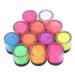 Fluorescent powder 12 colors night light glow powder DIY nail art phosphorus powder manicure accessories set perfect for party decoration halloween (12 colors)