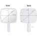 TRIXES Professional Hand Mirror for Hairdressing and Beauty - White Wide Angle 20 x 17.5cm - Buy Online on SooperMarket.com