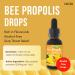 Herba Bee Propolis Liquid Drops 30ml - No Alcohol | Helps Relieve Sore Throats and Mouth Infections | Rich in Flavonoids | 100% Natural - Premium Grade | Made in Canada | Alcohol Free Liquid Drops - Buy Online on SooperMarket.com