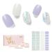 NAILOG Semi Cured Gel Nail Strips 34 pcs Salon-Quality Gel Nail Stickers Long Lasting Nail Wraps for Women with Soft Gel Finish (Innocent)