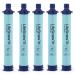 LifeStraw Personal Water Filter 5 Pack + Carry Case & Tablets - Perfect for Hiking, Camping, Travel & Survival - Blue - Buy Online on SooperMarket.com
