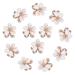 Xzeemo 12pcs Mini Claw Clips Flower Claw Clips Mini Mini Diamond Hair Clips Small Hair Clips Non-Slip Hair Clips for Girls Women for Photograph Daily Party Wedding Hair Styling Accessories White