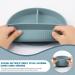 Baby Feeding Set - Silicone Bib, Suction Bowl, Spoon, Fork - Toddler Utensils - 6 Months (Light Blue) | Baby Led Weaning Supplies - Buy Online on SooperMarket.com