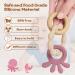 Vicloon Teething Toys for Baby Silicone and Wood Teether Baby Teether Toys Teether Chew Toy Easy to Hold and Clean Up Octopus Teething Toy Silicone chewlery for Boys&Girls (Beige) - Buy Online on SooperMarket.com