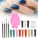 Nail Art Palette Kit - 4PCS Brush Pen for Easy Drawing | Exquisite Craftsmanship for Home and Beauty Salons - International Shipping Available - Buy Online on SooperMarket.com