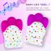 Teething Mittens and Baby Teething Toys Bundle - 5 Pack Set for Babies - BPA-Free, Organic, Freezer Safe - Pink + Purple - Buy Online on SooperMarket.com