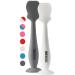 Brexonic Baby Brush Diaper Cream Applicator for Diaper Rashes, Soft Flexible Silicone Bum Brush Newborn and Baby Essentials, Gift Idea for Baby Shower and New Mom (2PK White, Grey)