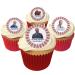 Holly Cupcakes 24 King Charles Pre Cut Cake Toppers- Made with love in the UK