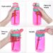 Flintonic 480ML Kids Sippy Cup | Leak-Proof, BPA-Free Toddler Drink Bottle with Brush | Water Milk Cup for Children | Shatter-Proof, Red - Buy Online on SooperMarket.com