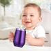 Stainless Steel Sippy Cup 10 oz | BPA Free, Double Wall Insulated | Toddler Straw Cup with Handles & Silicone Lid | Non-Spill, Purple - Buy Online on SooperMarket.com