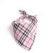 UANOU Dog Bandanas Triangle Bibs Cotton Scarf Red Plaid Printed For Puppy Small And Medium Pet Supplies M Pink
