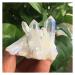 Natural Crystal Rough Beautiful White Flame Aura Quartz Crystal Cluster Specimen 90-100g