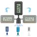 YESAVAY Reptiles Thermometer Hygrometer | Digital Temp & Humidity Meter for Bearded Dragon Tanks - Suction Cup | Mini Black - Buy Online on SooperMarket.com
