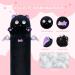 Mewaii 36in Long Cat Plush Pillow - Big Eyes Kitten Stuffed Animal Toy for Kids | Purple Hugging Pillow 36inch - Buy Online on SooperMarket.com