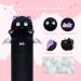 Mewaii 70cm Kawaii Cat Plush Pillow - Soft Purple Kitten Toy Cuddly Stuffed Animal Gift - Buy Online on SooperMarket.com