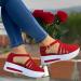 Foldap Women's Dressy Platform Espadrille Wedge Sandals - Red (Size 6.5-7) | 2023 Vacation Beach Shoes - Buy Online on SooperMarket.com