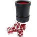 Genuine Las Vegas Casino Dice Set of 20 with 4 Dice Cups | Red, Green, Blue & Purple Dice | Bicast Leather Cups | Perfect for Liars Dice, Yahtzee, Farkle & Casino Nights - Buy Online on SooperMarket.com