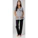 HAPPY MAMA Women's Maternity Nursing 3pcs Nightwear Set - Black Hearts & Black - Buy Online on SooperMarket.com