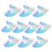 Ultrafun Unisex Candy Color Sun Visors Hats Plastic Clear UV Protection Cap for Sports Outdoor Activities Laser-10pcs