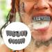 Shiny Teeth Hip Hop Prop Teeth Accessory Halloween Party & Hip Hop Fashion Brass Material Silicone Grooves Tweezers Fashionable & Luxury Appearance (Glossy black suit (real Glossy Black Suit (Real Gold Plating) - Buy Online on SooperMarket.com