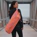 Open Road Goods Eco Friendly Yoga Mat Bag | Organic Yoga Bag For Extra Wide Mats | Yoga Mat Carrier for Men & Women: Full Zip, Adjustable Carry, Pockets, GOTS 100% Cotton Canvas Pink Floral