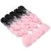 Tess Braids Extensions Ombre 60 cm - 3 Pack Jumbo Kanecalon Hair for Box Braids | Black/Light Pink Ombre 100g Bundle - Buy Online on SooperMarket.com